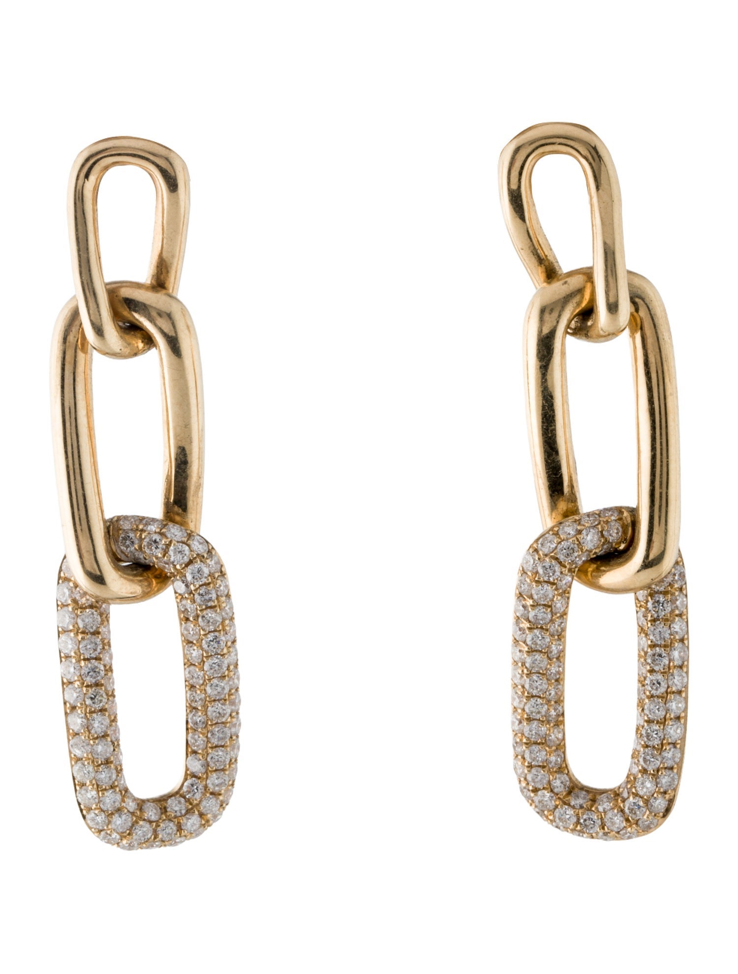 Earrings 14K 1.64ctw Diamond Link Drop Earrings